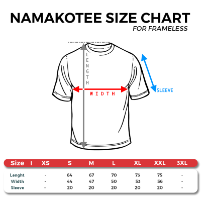 Size Chart Baru 2019 Frameless With Pic